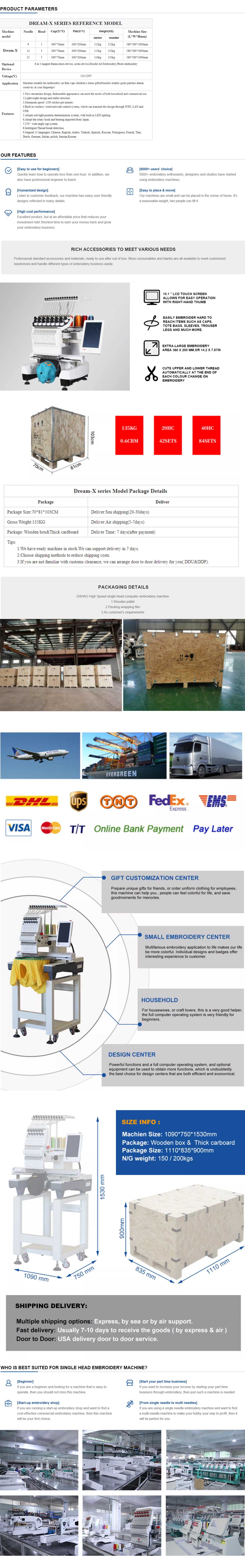 multi head machine embroidery factory
